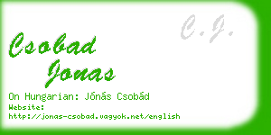 csobad jonas business card