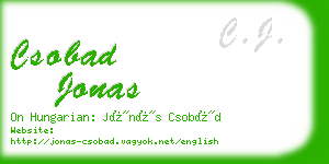 csobad jonas business card